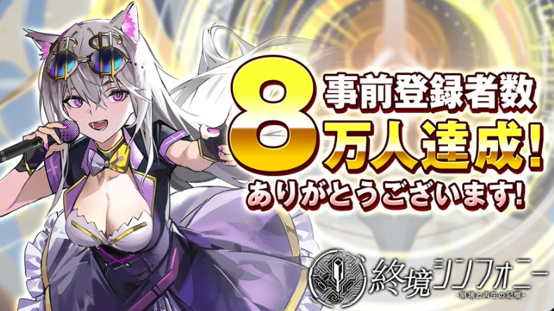 事前登録者数8万人達成！の画像