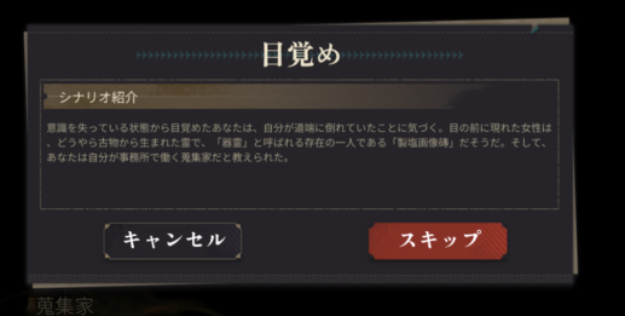 スキップ可能なストーリー画像